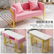 

Net celebrity light luxury nail table single and double economical simple modern imitation marble nail shop table and chair set