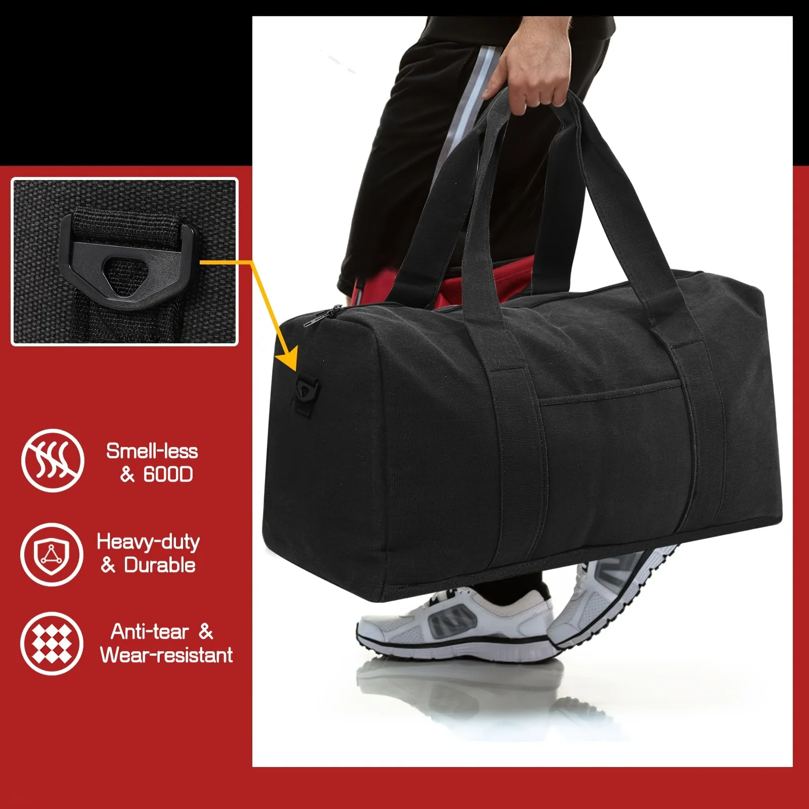 Duffle Bag with Wide Handles and Adjustable Shoulder Strap Large Foldable Travel Bag Camping Gym Luggage Bag 40L/65L