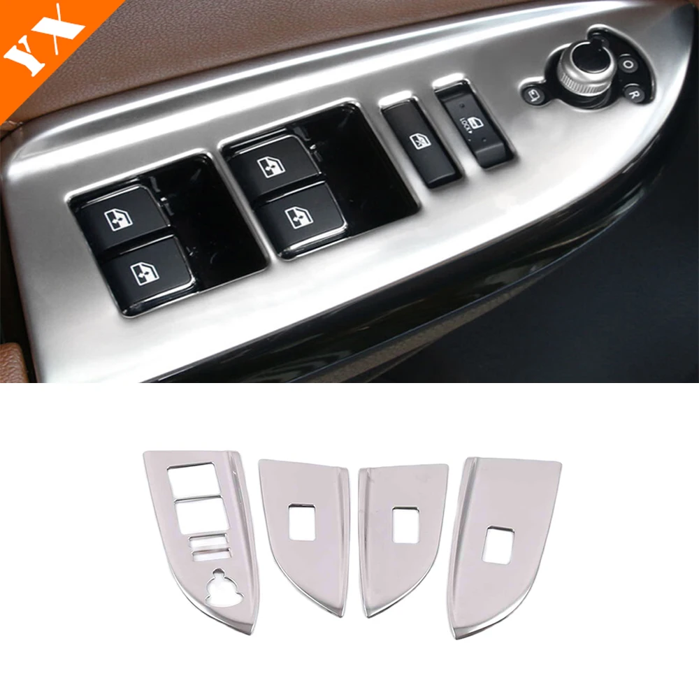 

Car Inner Door Handle Armrest Window Lift Panel Switch Nner Handle Door Bowl Cover For Changan CS95 2017-2018 Decorative Sticker