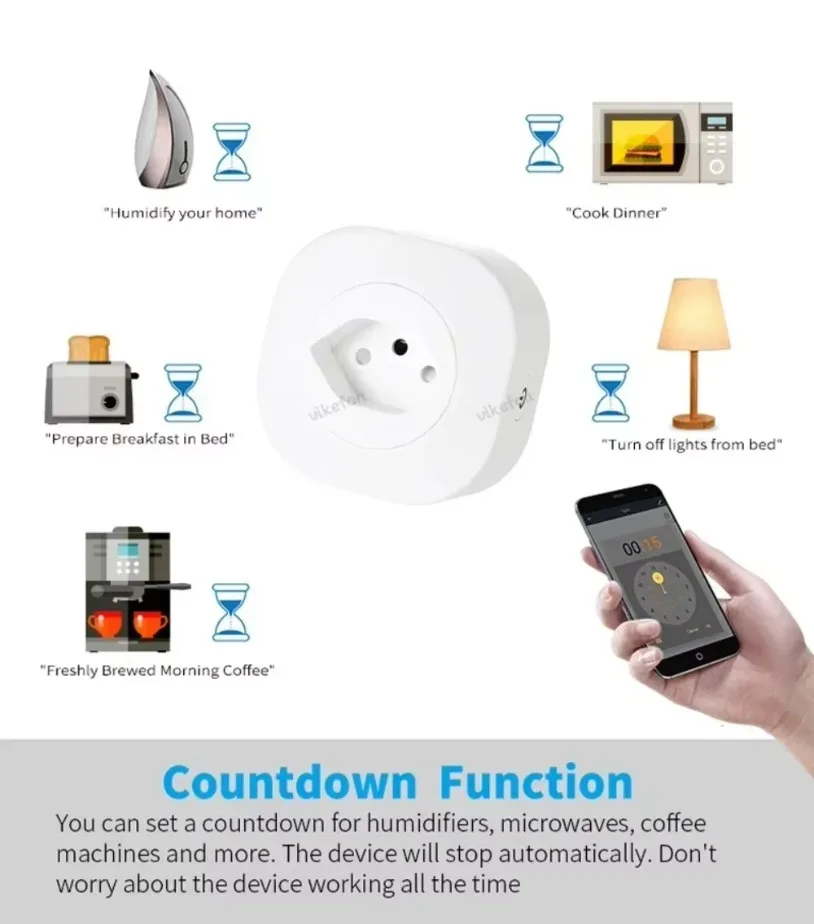 2025 WiFi Smart Plug 16A Israel/Italy/Chile/Switzerland Plug Power Socket Outlet Tuya APP For Alexa Google Voice Control Timing