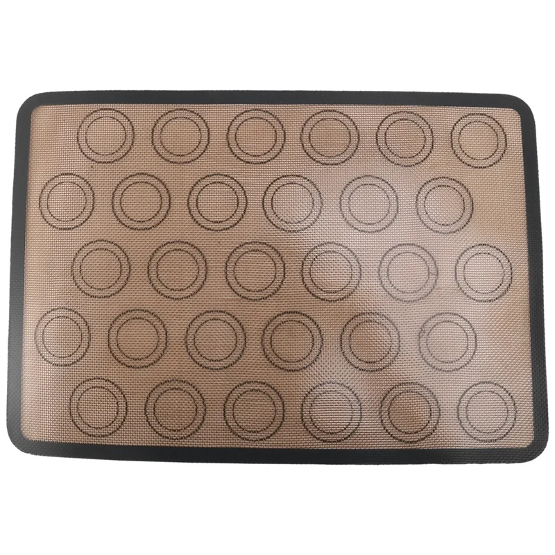 Tappetino Da Forno In Silicone, Set Di 2 Mezze Lenzuola, Per Teglie Da Forno E Rotolamento-Macaron/Pasticceria/Biscotto/Panino/Pane