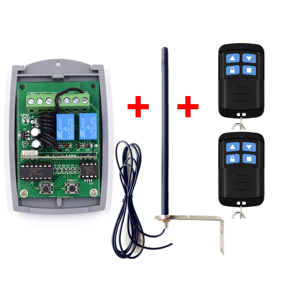 2-Channel-Gate-Garage-Remote-Control-433mhz-Receiver-Remote-Control ...