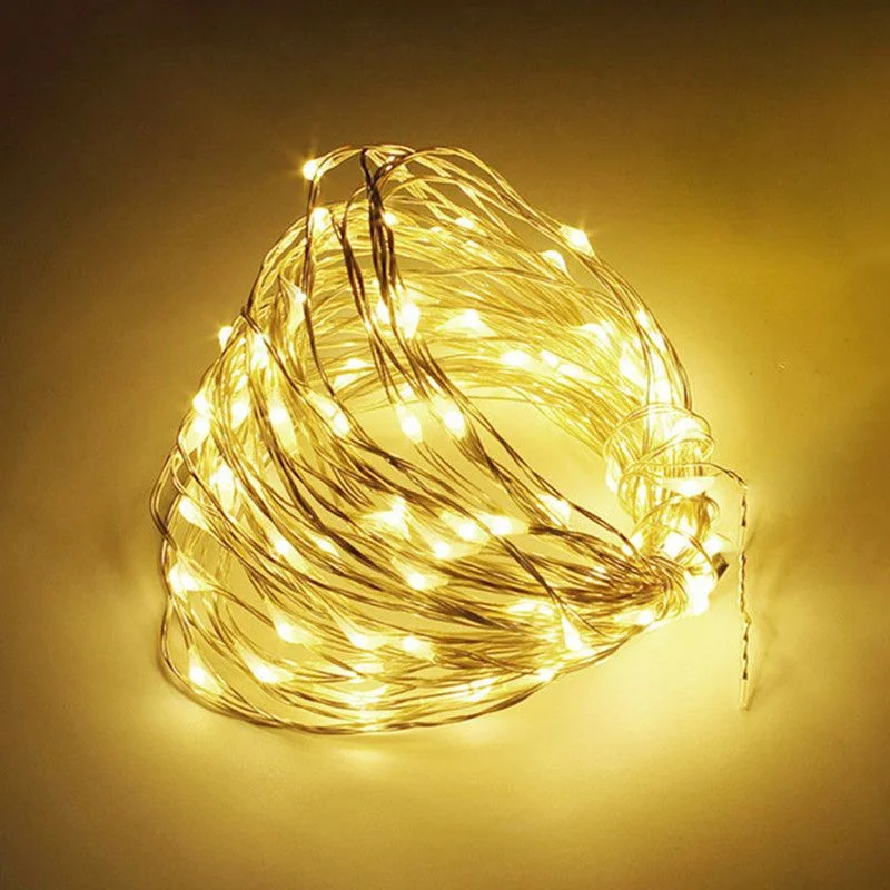 

LED Garden Lamp Battery LED String Light Copper Wire Fairy Light String for Christmas Party Wedding Decoration USB Holiday Light