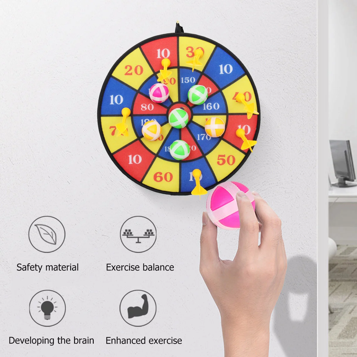 

Dart Board for Adults Game Office Home Household Kids Child with