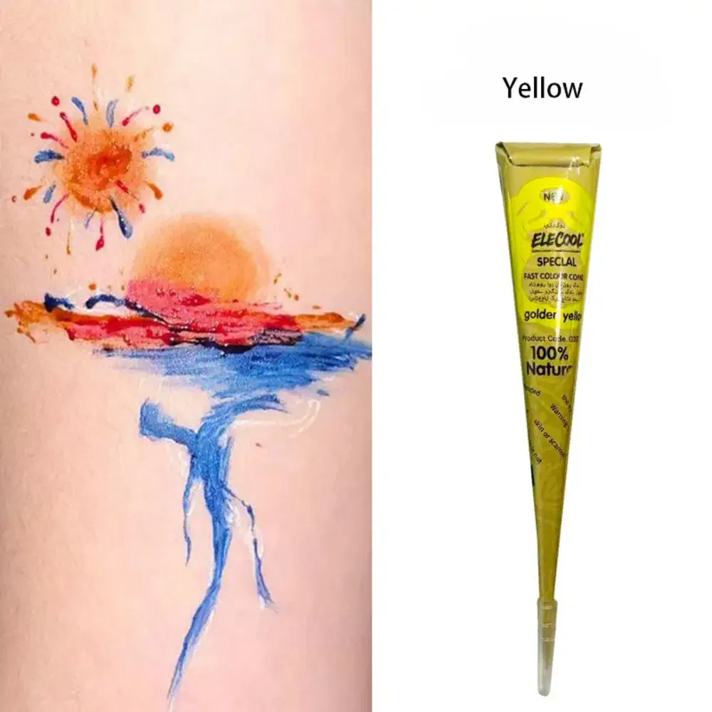 Organic Brown Henna Tattoo Cream for Easy Application and Quick Cleanup - Perfect for Temporary Tattoos and Special Events