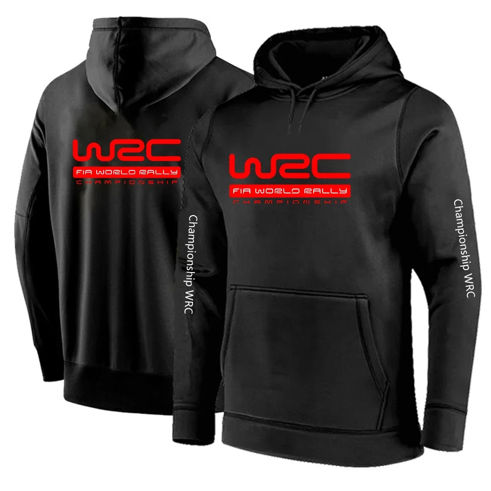 

World Rally Championship WRC Men's Spring and Autumn Printing Solid Color Pullover Hooded Hoodie Casual Long Sleeve Tops