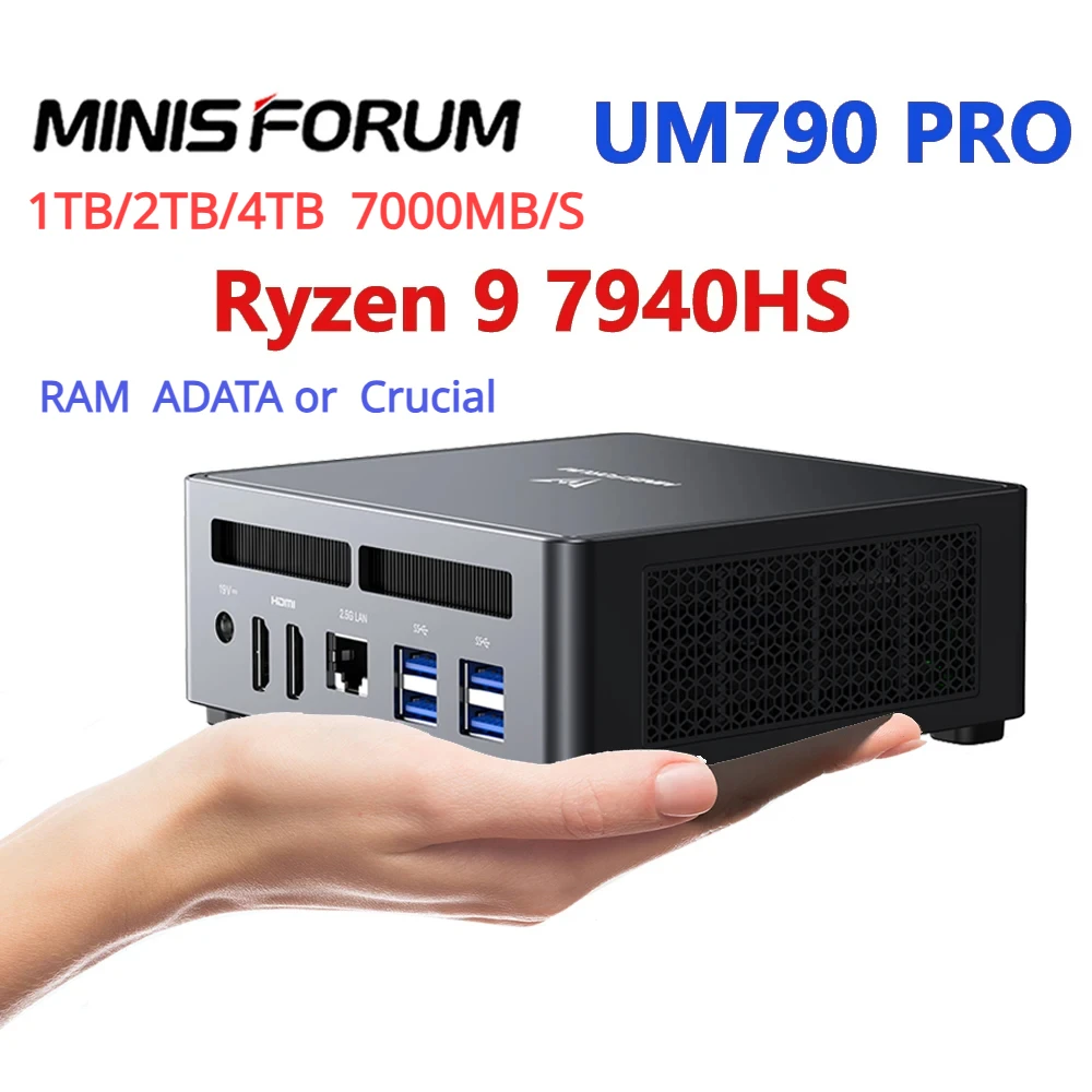 MINISFORUM UM790 Pro Ryzen 9 7940HS Mini PC Window 11 Pro DDR5 