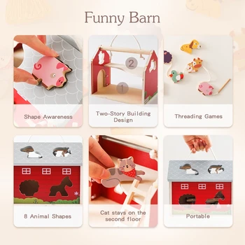 Animals Farm Blocks - Wooden Toy 5
