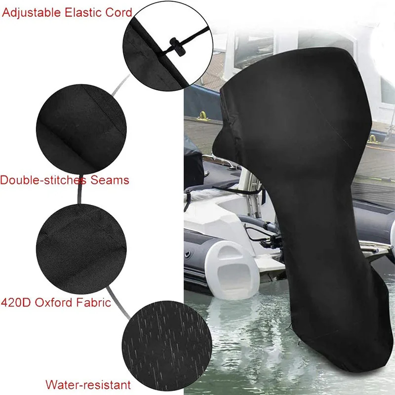 600D Boat Outboard Motor Cover Waterproof UV-Proof Full Fade Crack Resistant Heavy-Duty Engine Protector Canvas boat cover,fishing boat cover,outboard motor cover