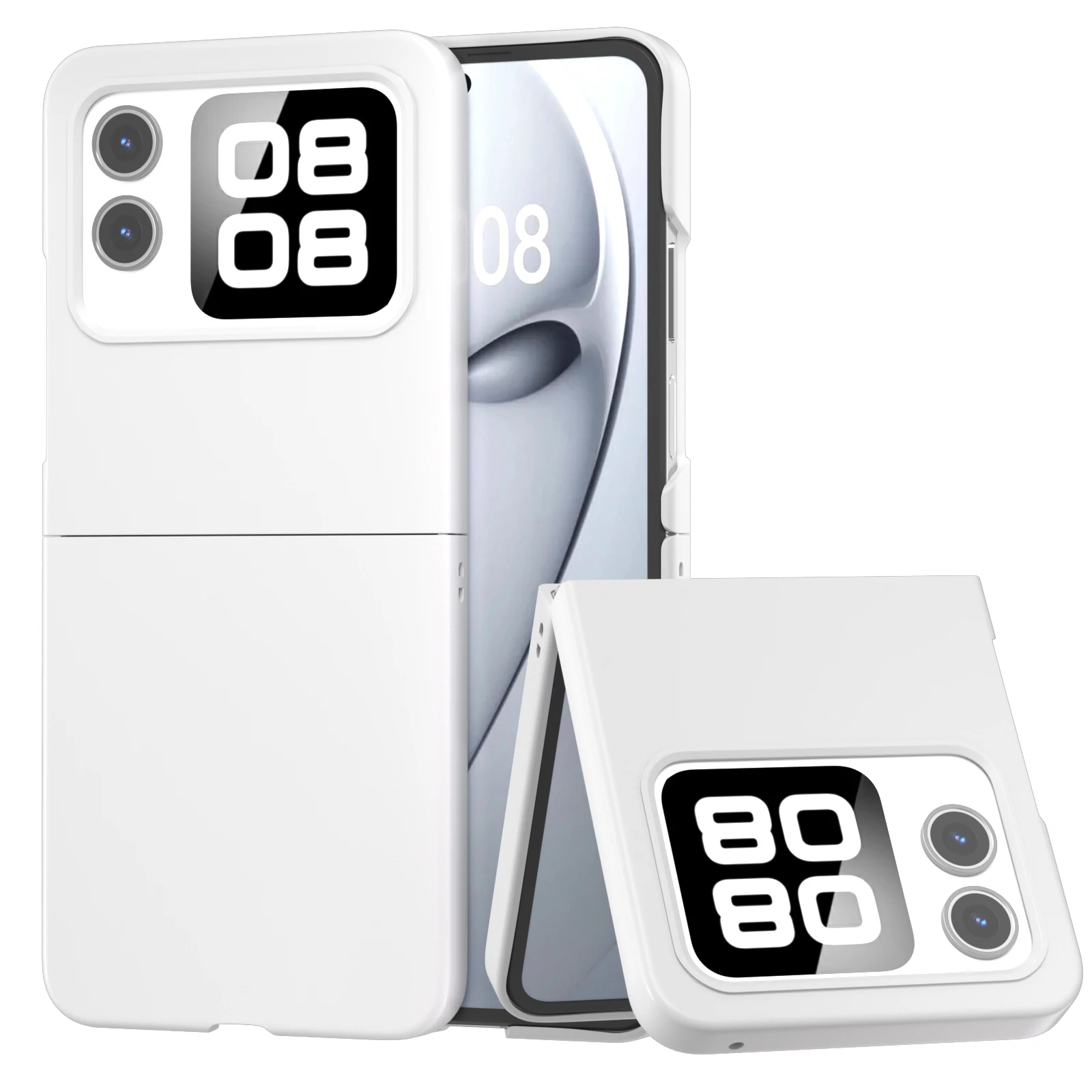 Ultra-Thin Soft Touch Silicone Case for Foldable Phones - Super Slim Protective Cover with Anti-Fouling Hard PC Back