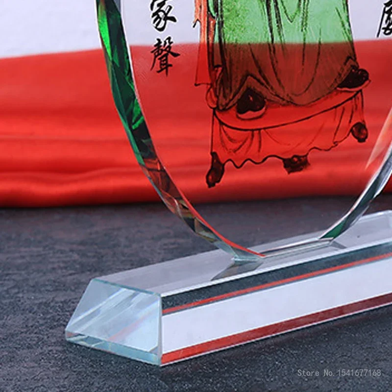 Custom-made Fully Transparent Crystal Trophy, Elliptical Shape Medal, High Honor Souvenir, Home Decoration Awards, Creative, 1Pc