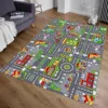Car Play Mat for Boys and Girls Highway City Traffic-Themed Rugs for Kids Toy Cars Kids Rugs for Playroom Non-Slip Kids Play Rug 1