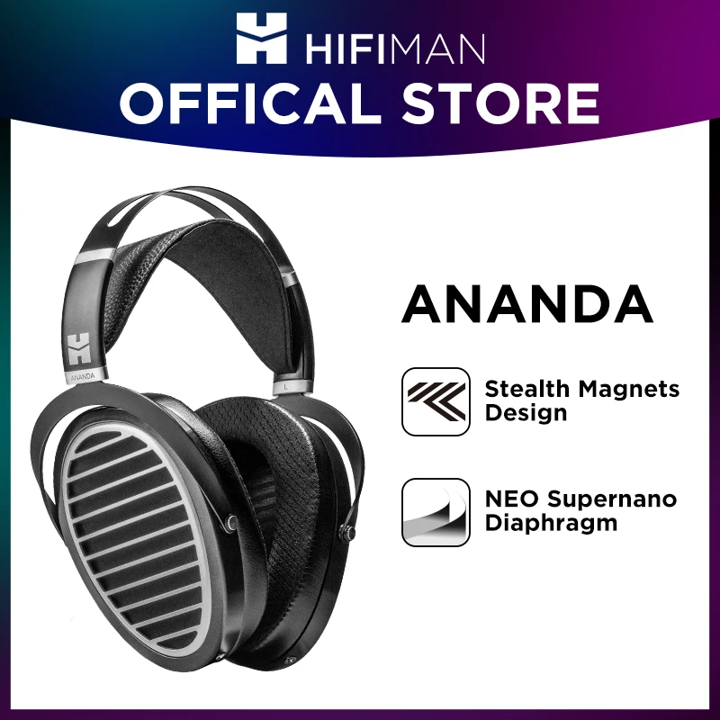 

HIFIMAN Ananda Stealth Magnet Open-Back Over-Ear Full-Size Planar Magnetic Hi-Fi Headphones