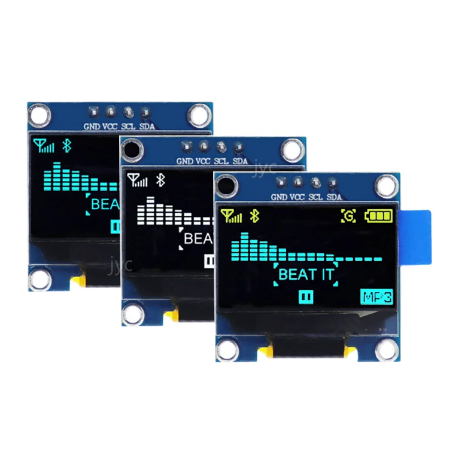 SSD1306 0.91 0.96 1.3 inch IIC serial 4 pin white/blue/yellow blue OLED display module 128X64 12864 LCD screen board for arduino