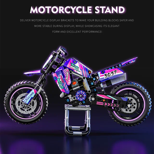Motorcycle Toy Building Block Set STEM Construction Kit for Boys, Girls and Adults Collectible Motorcycle Models 476 Pieces 4