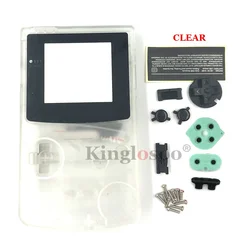 Deluxe Replacement Housing Shell with Rubber Pads and Buttons for GameBoy Color - 19 Vibrant Color Options (Clear white)
