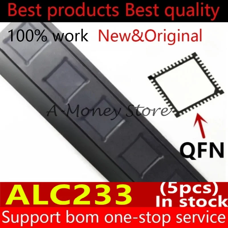 (5pcs)ALC233-CG ALC233-CGT ALC233 QFN-48