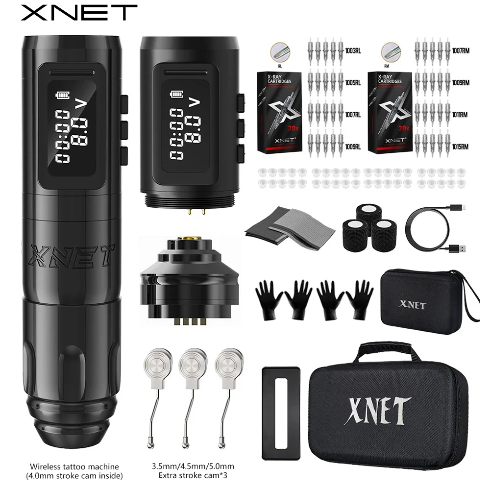 XNET Claws Wireless Tattoo Machine 1800mAh Battery Extra 3.5