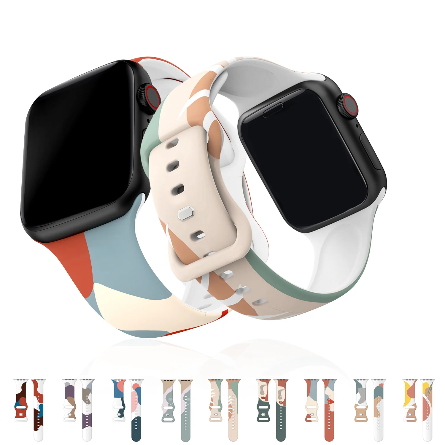 Ремешок силиконовый для Apple Watch Band Ultra SE, умный Браслет для iWatch 38 мм 40 мм 41 мм и 42 мм 44 мм 45 мм 49 мм
