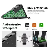 Batterie Triangle Ebike 48V 25AH 52v batterie électrique Triangle Lithium ion batterie haute capacité pour moteur 1800W 1500W 1000W 4