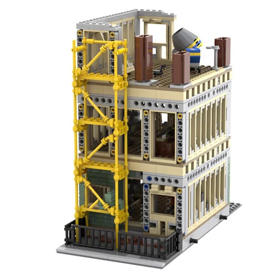 2590PCS City Hot Sale Street View Moc Modular Construction Site