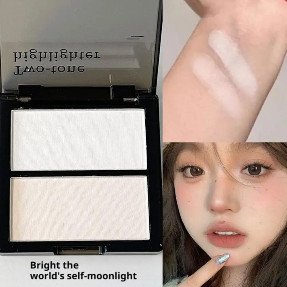 Bronzer Highlighter For Face Powder Texture Two-toned Contour Iluminador Natural Brighten Matte Nose Shadow Makeup Cosmetics