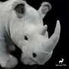 White Rhinoceros High Fidelity Anime Cute Plushie Rhino Plush Toys Lifelike Animals Simulation Stuffed Doll Kawai Toy Gifts Kids 5