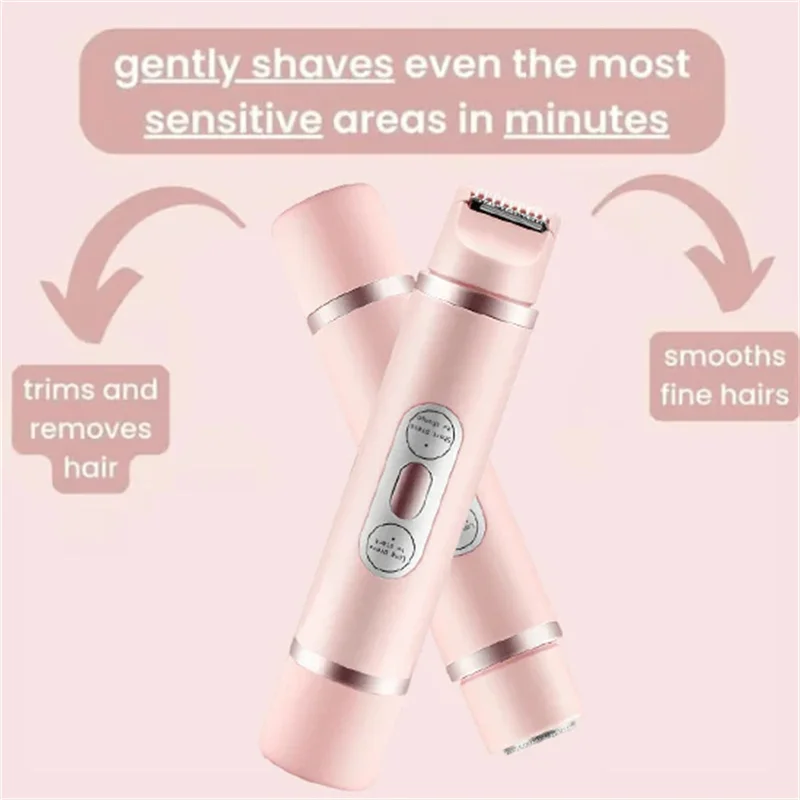 Rechargeable Electric Trimmer for Women 2in1 Hypoallergenic Electric Lady Hair Groomer Hair Removal Tool Body Shavers Gifts