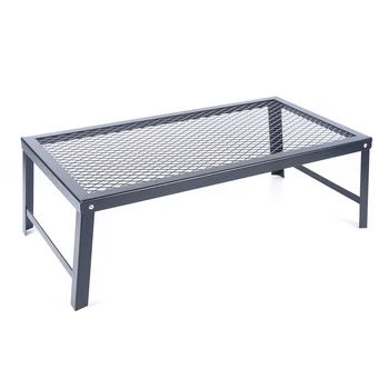 Camp Grill Fire Pit Grate, Campfire Cooking, Portable Stand BBQ Rack, Griddle Plate 5