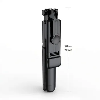 All In One Expandable Portable IPhone Tripod Selfie Stick Selfie Stick With Remote With Detachable BT Wireless Remote Compatible 2