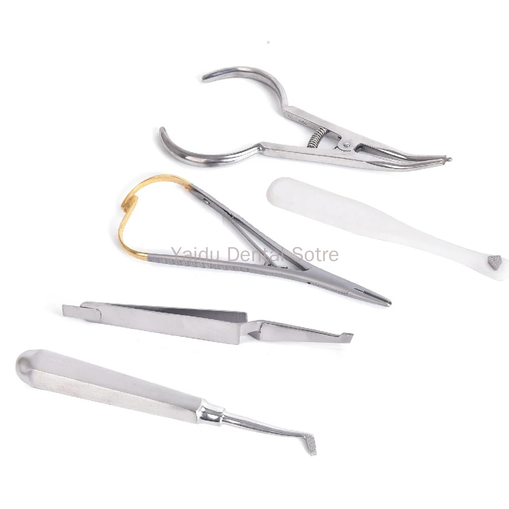 Dental Orthodontics Pliers Set 18pcs Orthodontic Forceps Distal End Cutter Plier Bracket Brace Remover Plier Dentistry Product 5