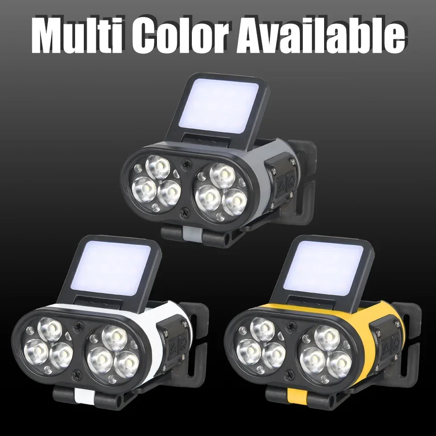 Nouvelle lampe frontale à capteur 6 modes haute luminosité étanche pour pêche et camping - Rechargeable