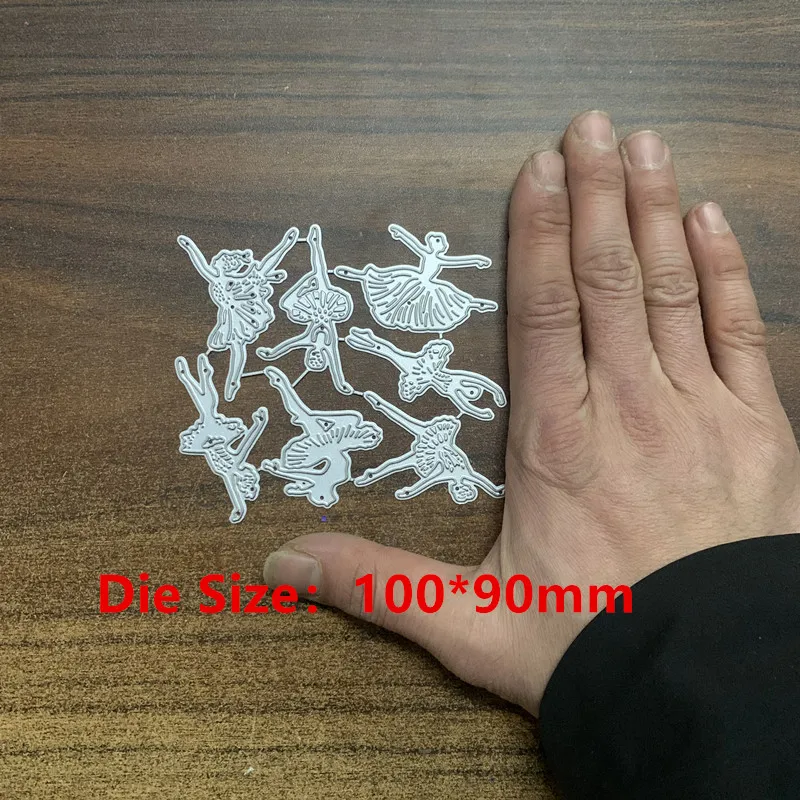 1pc 발레 소녀 금속 커팅 다이 장 DIY 스크랩북킹 스틸 공예 다이컷 엠보싱 종이 카드 스텐실