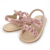 0-18 Months Baby Girl Summer Sandals Cute Bow Non-Slip Rubber Sole Infant Babies Kids First Walkers Sandals 4 Colors 4