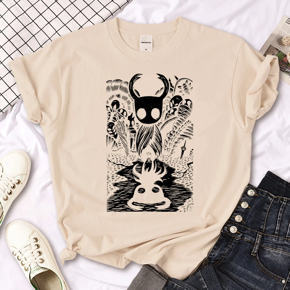 Ghost Knight Graphic Art Hollow Knight Tee Donna Anime Tee Girl Harajuku Streetwear Abbigliamento Giapponese
