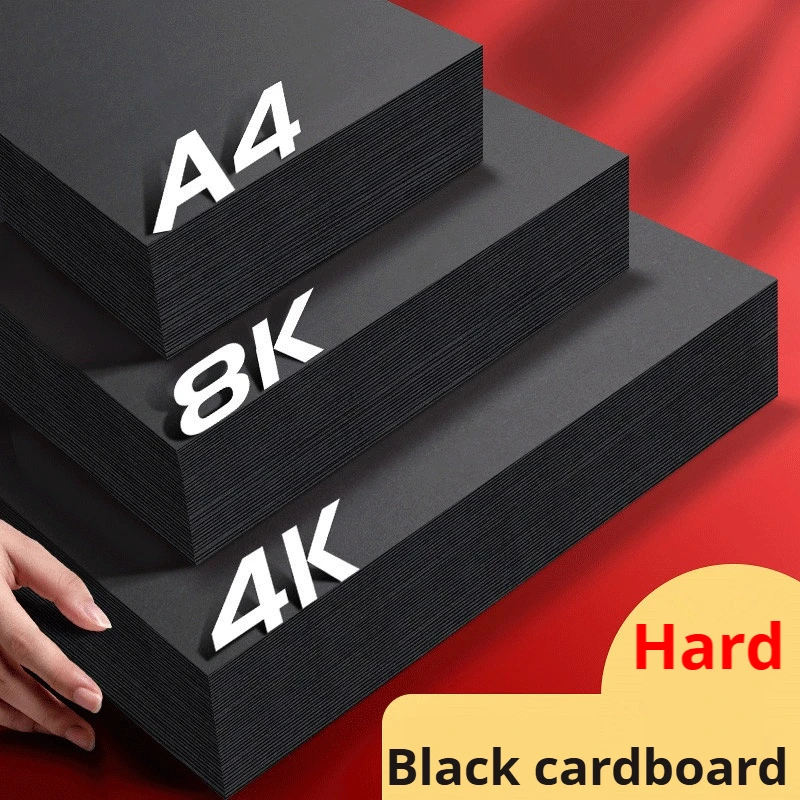 Premium Blank Black Cardstock for DIY Craft and Hand Drawing Projects