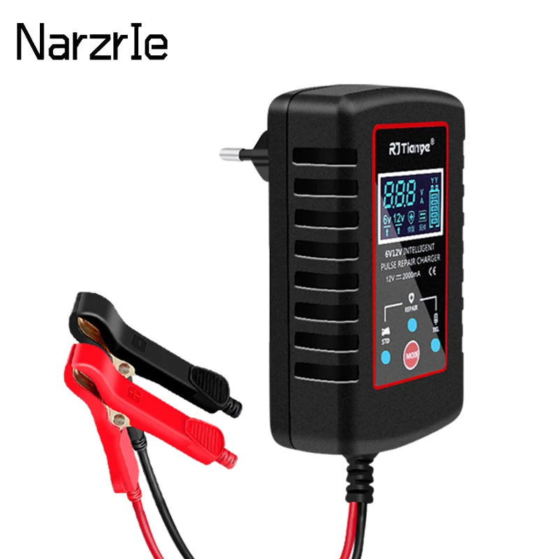 12v 6v Pulse Repair Car Battery Charger Leb Digital 2a Full Automatic Lead Acid Battery Charger