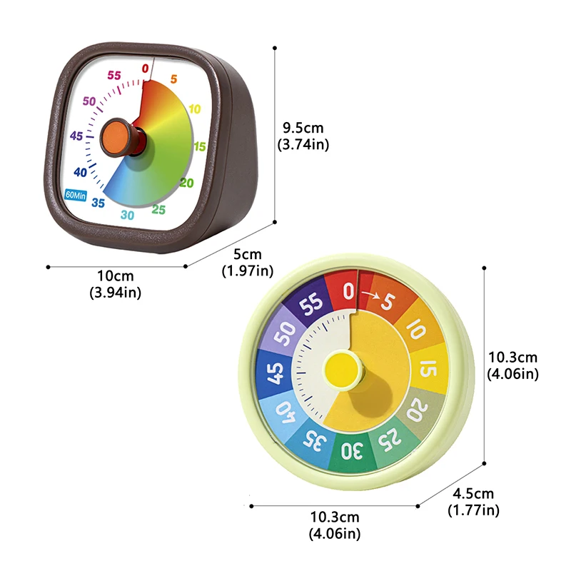 ABS Silent Desk Timer for Kids Educational Time Management