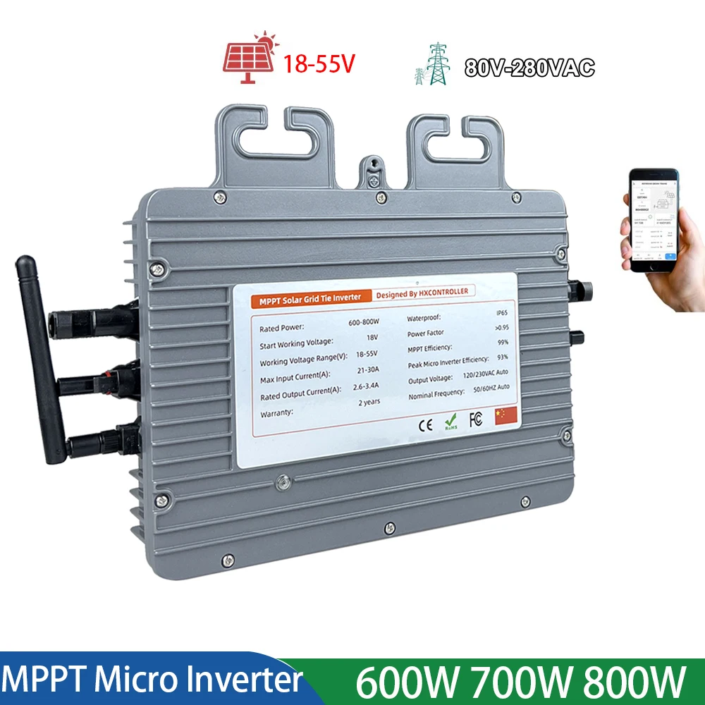 800W Micro Solar Grid Tie Inverter Pv Tensione Di Ingresso 18 ~ 55V Consigliato Utilizzare Pannelli 2*400W Uscita Ca 110V/230V Auto.