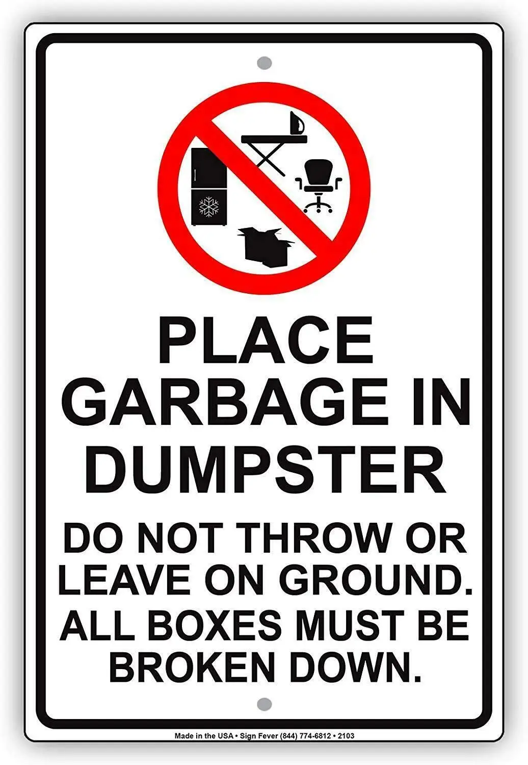 

Place Garbage in Dumpster Metal Tin Sign Retro Wall Home Bar Pub Vintage Cafe Decor, -Metal Tin Signs, Home Kitchen Wall Retro P