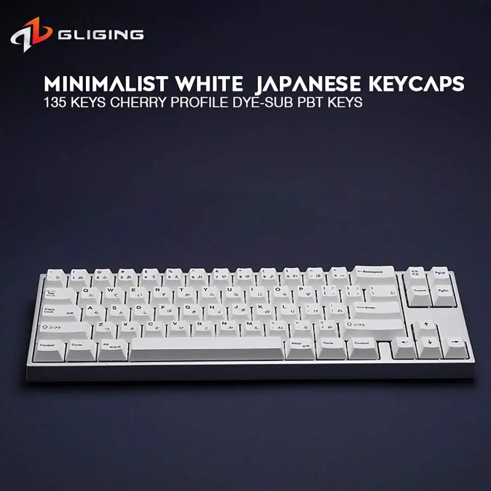 JOLINTAL 133 Tastatur Tasten PBT Keycaps, XDA Keycaps de layout, Dye