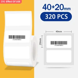 Waterproof Self-Adhesive Thermal Label Stickers for Portable Mini Printer (9-4020)
