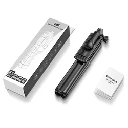 68cm Wireless Bluetooth Selfie Stick Tripod with Remote (S03 Black)