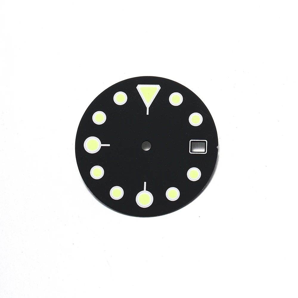 Mod 28.5mm Green Luminous Canned Tuna Watch Dial For Skx007 NH35 NH36 7S26 4R Movement Men's Mechanical Diving Watch