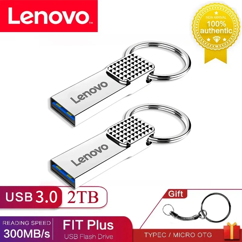 Lenovo 128Gb Usb Memory Stick 1Tb Usb 3.0 Ad Alta Velocità Flash Drive 2Tb Hard Drive 1Tb Metal Mini Key Pen Drive Per Pc Car Phone