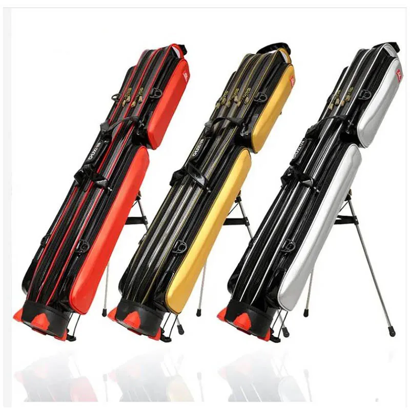 

125Cm Fishing Gear Bag Pole bag 1.25m Three-layer Fishing Rod Bag Fishing Gear Bag Waterproof Pu Pole Bag 낚시 하드 케이스