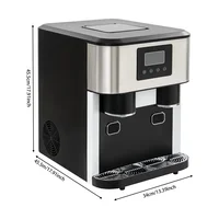 Machine à glaçons 3-en-1 avec glace pilée et eau froide, machine à glaçons rapide en 7-9 minutes, écran LCD pour la maison, les fêtes et les cafés 3