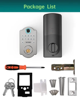 NUTOMO Keyless Entry Smart Fingerprint Door Lock Front Deadbolt Digital Electronic Looks Office Home Safe Security Protection 6