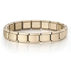 Starry Colors Italian Charm Stainless Steel Bracelet Set - 18 Pieces Wholesale Jewelry (Starlight Retro Gold)