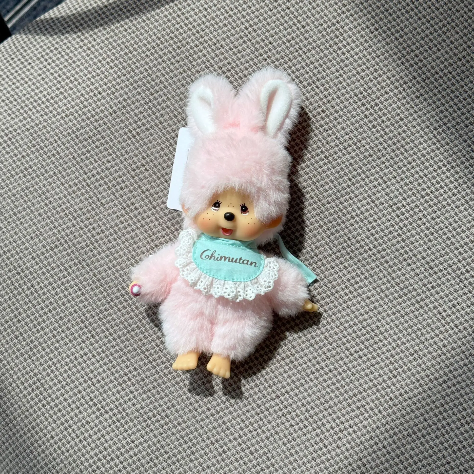 Adorable Monchhichi Plush Keychain - Perfect Hanging Ornament for Bags and Car Keys, Ideal Birthday Gift and Collector's Item